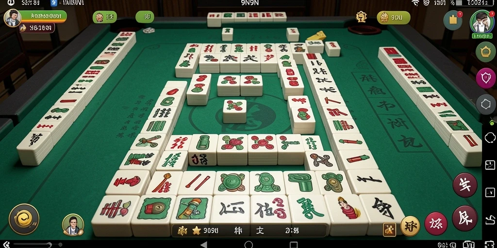 Tangkapan layar 9N9N menunjukkan antarmuka permainan Mahjong yang menarik.