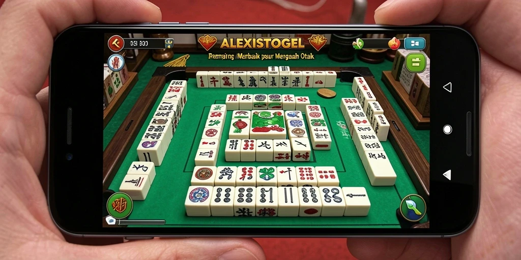 Screenshot gameplay ALEXISTOGEL menampilkan momen seru saat mencocokkan ubin Mahjong.