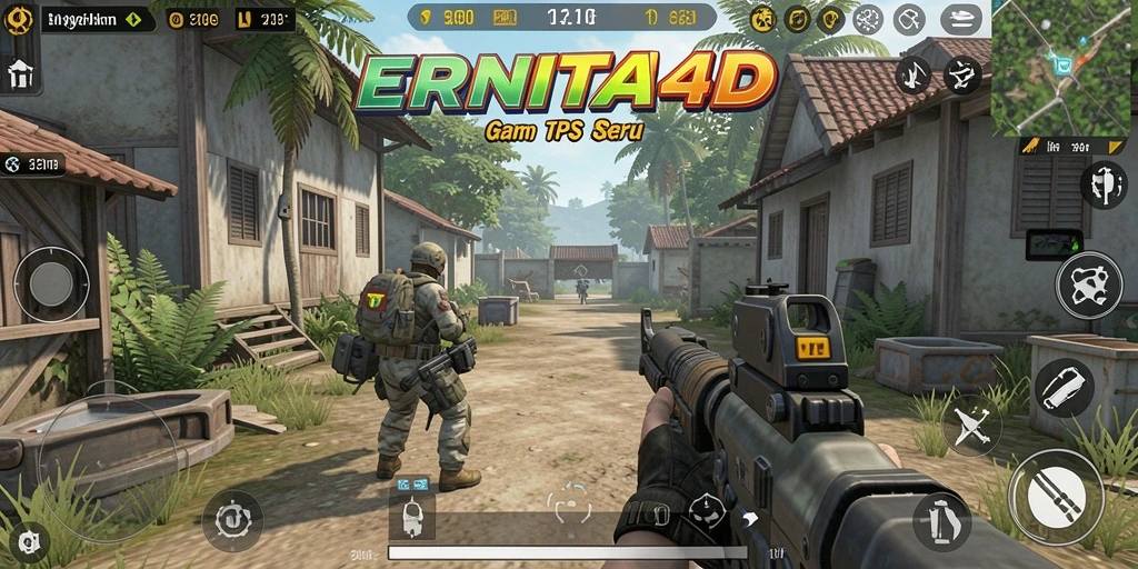 Tampilan gameplay seru dan mendebarkan di ERNITA4D.