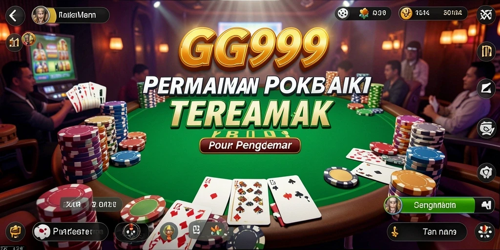Screenshot gameplay GG999 menampilkan aksi seru permainan Poker.
