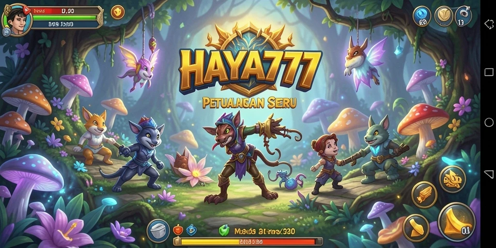 Screenshot utama HAYA777 menampilkan gameplay penuh aksi dan petualangan.