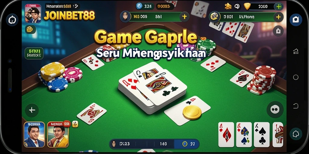 Tampilan menarik dari gameplay Gaple di JOINBET88.