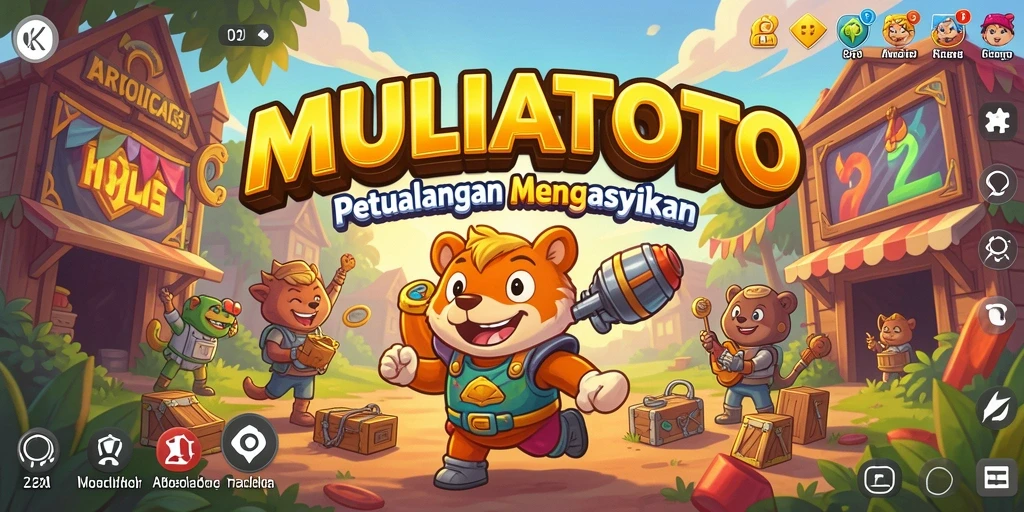 Tampilan gameplay seru dari MULIATOTO dengan karakter yang lucu.