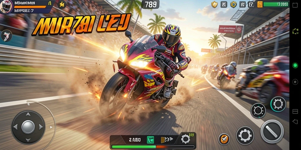 Gameplay seru dari MVP789 dengan balapan motor menegangkan.
