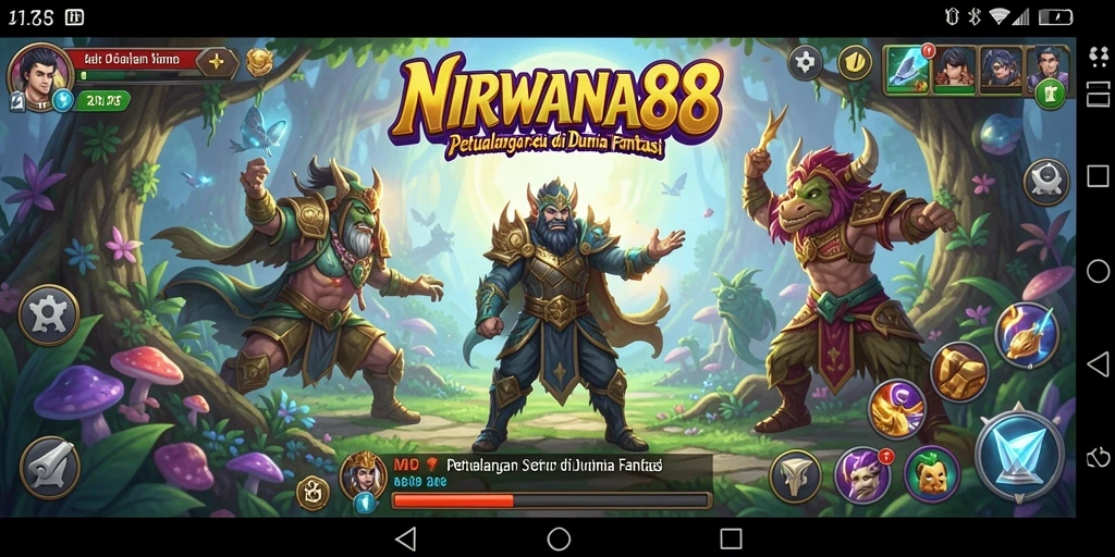 Screenshot menunjukkan aksi mendebarkan dalam petualangan dunia fantasi.