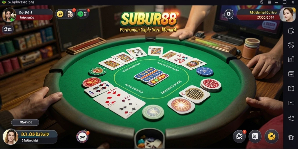 Tampilan menarik dari gameplay Gaple di SUBUR88.